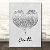 White Lies Death Grey Heart Song Lyric Quote Print