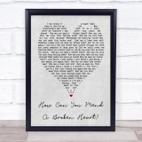 How Can You Mend A Broken Heart Al Green Grey Heart Song Lyric Quote Print