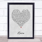 Nickelback Hero Grey Heart Song Lyric Print