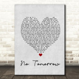 Orson No Tomorrow Grey Heart Song Lyric Print