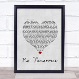 Orson No Tomorrow Grey Heart Song Lyric Print