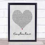 Something Corporate Konstantine Grey Heart Song Lyric Print