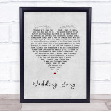 The Well Pennies Wedding Song Grey Heart Song Lyric Print