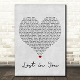 Three Days Grace Lost in You Grey Heart Song Lyric Print
