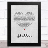 Dash Berlin feat. Roxanne Emery Shelter Grey Heart Song Lyric Music Art Print