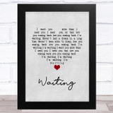 Alice Boman Waiting Grey Heart Song Lyric Music Art Print