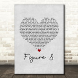Ellie Goulding Figure 8 Grey Heart Song Lyric Music Art Print