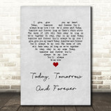 Elvis Presley Today, Tomorrow And Forever Grey Heart Song Lyric Music Art Print