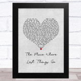 Emily Blunt The Place Where Lost Things Go Grey Heart Song Lyric Music Art Print