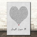 Eminem Just Lose It Grey Heart Song Lyric Music Art Print