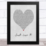 Eminem Just Lose It Grey Heart Song Lyric Music Art Print