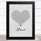 Gabrielle Shine Grey Heart Song Lyric Music Art Print