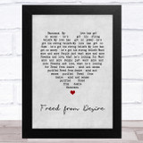 GALA Freed from Desire Grey Heart Song Lyric Music Art Print