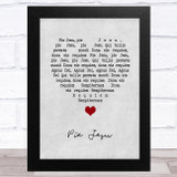 Andrew Lloyd Webber Pie Jesu Grey Heart Song Lyric Music Art Print