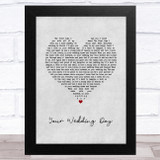 Jimmy Buckley Your Wedding Day Grey Heart Song Lyric Music Art Print