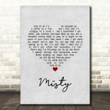Johnny Mathis Misty Grey Heart Song Lyric Music Art Print