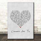 Katherine Jenkins L'amore Sei Tu (I Will Always Love You) Grey Heart Song Lyric Music Art Print