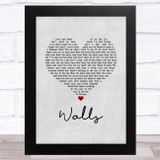 Kings Of Leon Walls Grey Heart Song Lyric Music Art Print