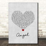 Lionel Richie Angel Grey Heart Song Lyric Music Art Print