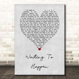 Marillion Waiting To Happen Grey Heart Song Lyric Music Art Print
