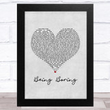 Pet Shop Boys Being Boring Grey Heart Song Lyric Music Art Print