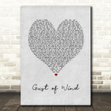 Pharrell Williams Gust of Wind Grey Heart Song Lyric Music Art Print