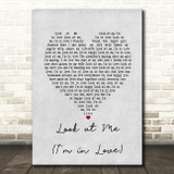 Ray, Goodman & Brown Look at Me (I'm in Love) Grey Heart Song Lyric Music Art Print