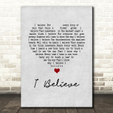Robson & Jerome I Believe Grey Heart Song Lyric Music Art Print