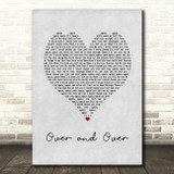 Ben Rector Over and Over Grey Heart Song Lyric Music Art Print
