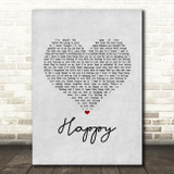 The Carpenters Happy Grey Heart Song Lyric Music Art Print