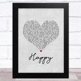 The Carpenters Happy Grey Heart Song Lyric Music Art Print