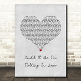 The Spinners Could It Be I'm Falling In Love Grey Heart Song Lyric Music Art Print