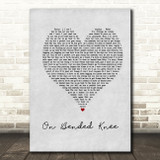 Boyz II Men On Bended Knee Grey Heart Song Lyric Music Art Print