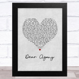 Breaking Benjamin Dear Agony Grey Heart Song Lyric Music Art Print