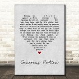 Cageless Birds Generous Portion Grey Heart Song Lyric Music Art Print