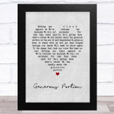 Cageless Birds Generous Portion Grey Heart Song Lyric Music Art Print