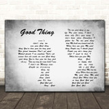 Fine Young Cannibals Good Thing Man Lady Couple Grey Song Lyric Print