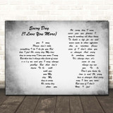 Jason Donovan Every Day (I Love You More) Man Lady Couple Grey Song Lyric Print