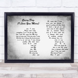 Jason Donovan Every Day (I Love You More) Man Lady Couple Grey Song Lyric Print