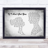 Alicia Keys If I Ain't Got You Man Lady Couple Grey Song Lyric Print