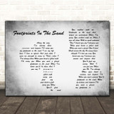 Leona Lewis Footprints In The Sand Man Lady Couple Grey Song Lyric Print
