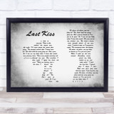 Pearl Jam Last Kiss Man Lady Couple Grey Song Lyric Print