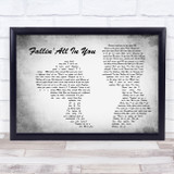 Shawn Mendes Fallin' All In You Man Lady Couple Grey Song Lyric Print