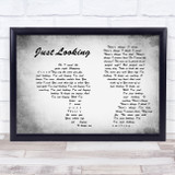 Stereophonics Just Looking Man Lady Couple Grey Song Lyric Print