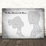 The Script The Man Who Can't Be Moved Man Lady Couple Grey Song Lyric Print