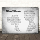 Dustin Lynch Mind Reader Man Lady Couple Grey Song Lyric Print