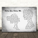 Genesis Follow You Follow Me Man Lady Couple Grey Song Lyric Wall Art Print