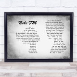 Hawthorne Heights Niki FM Man Lady Couple Grey Song Lyric Wall Art Print