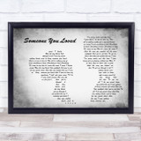 Lewis Capaldi Someone You Loved Man Lady Couple Grey Song Lyric Wall Art Print