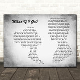 Mura Masa What If I Go Man Lady Couple Grey Song Lyric Wall Art Print